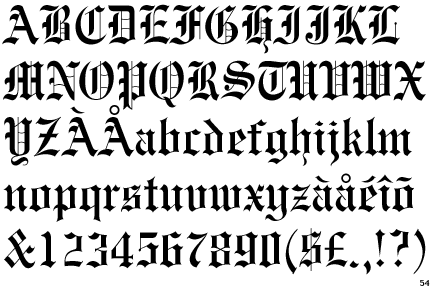 Identifont - Old English Text