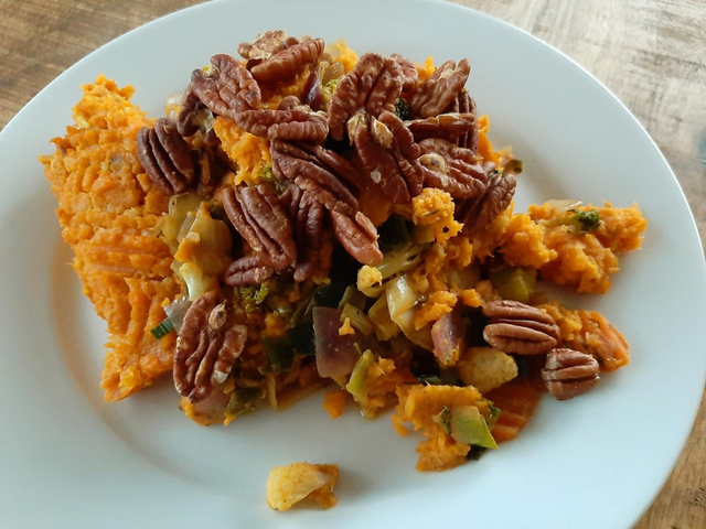 Sweet potato oven dish vegan