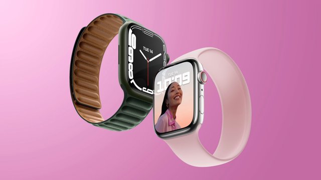 Image from https://images.macrumors.com/t/zLm85IoFJTSPEGNcnefeJmPVwLY=/2500x/https://images.macrumors.com/article-new/2021/09/Apple-Watch-Series-7-Pink-and-Green-Feature.jpg