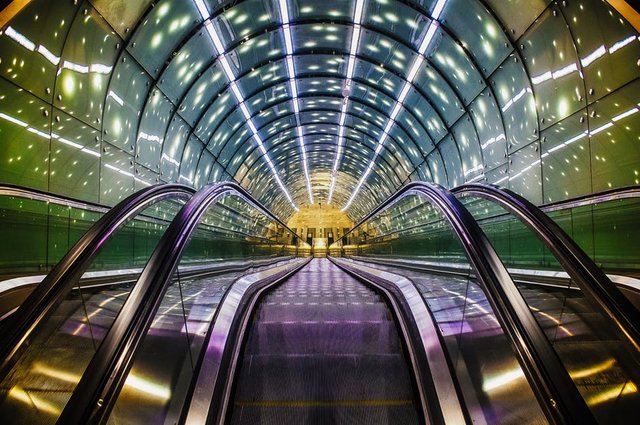 Photography of Green and Purple Building Interior