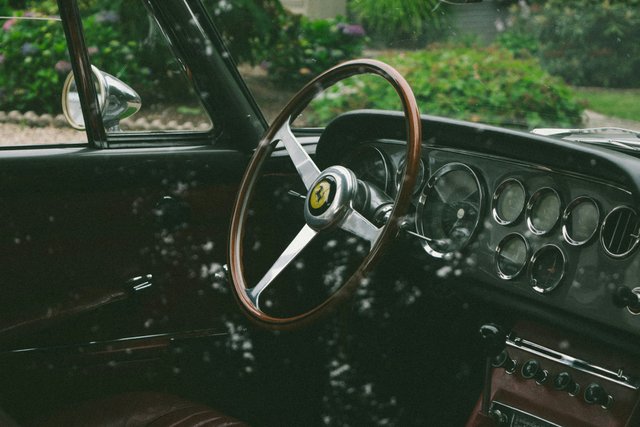 Interior of a classic car