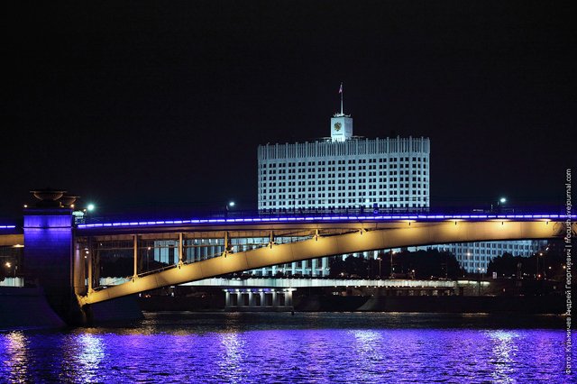 House of the Government of the Russian Federation night photo