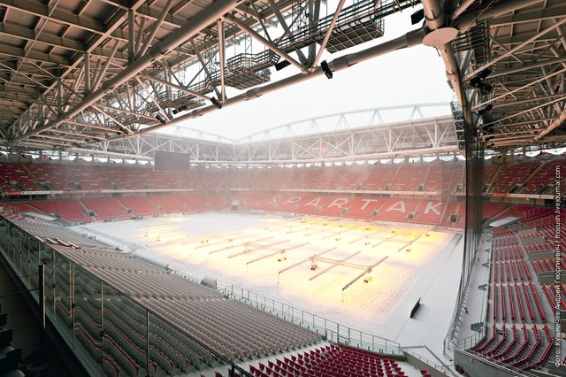 Otkritie Arena Spartak Stadium in Moscow Editorial Photography