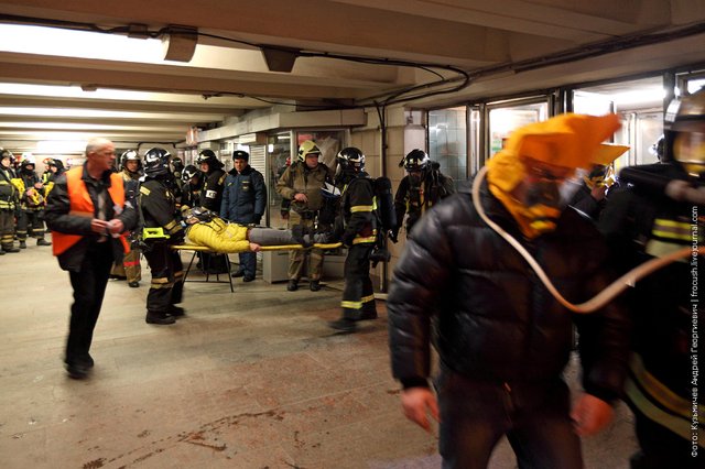 Rescue after the explosion in the metro exercise