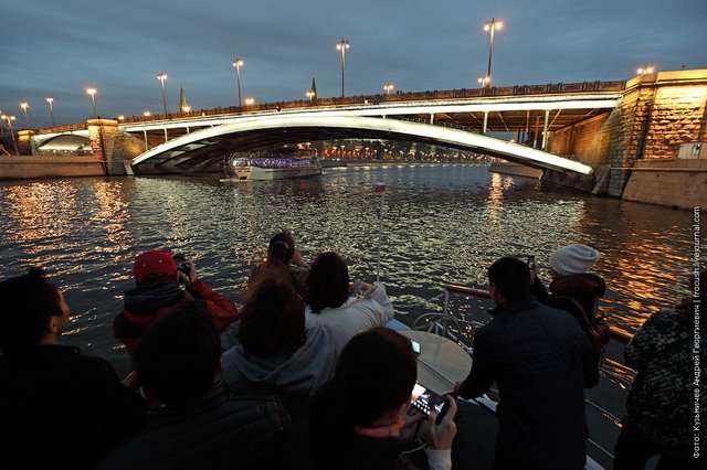 Passengers of a river tram