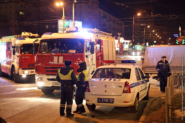 Exercises of the Ministry of Emergency Measures night photos