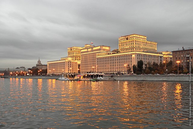 National Defense Management Center of the Russian Federation evening photo