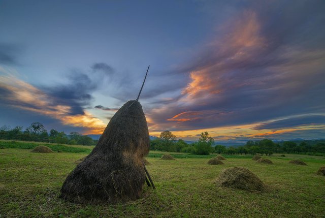 Traditional Hay Stack in Breb (Maramures Romania)