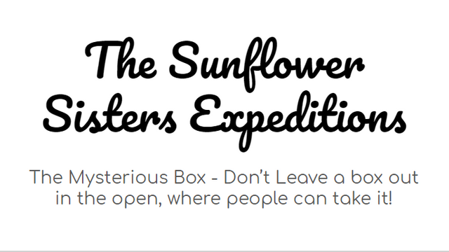 the sunflower sister's expeditions - mysterious box title.png