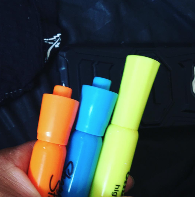 This boyfriend who brought these home when his girlfriend said she needed highlighter.