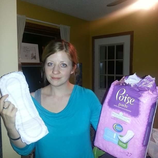 This husband who was asked to pick up period pads and instead brought home women's incontinence pads.