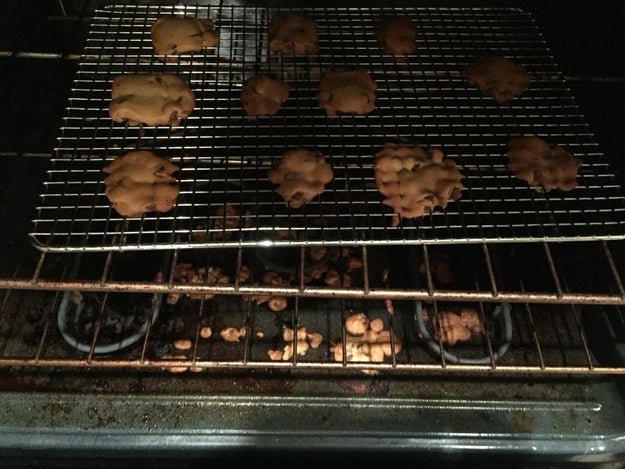 This husband who baked cookies...on a cooling rack.