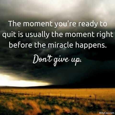 don't give up