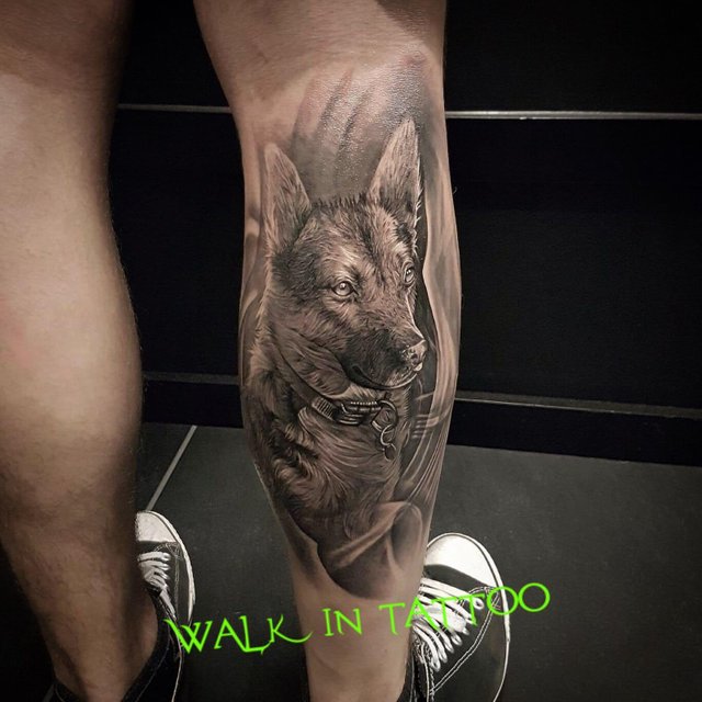 Reverence Tattoo Oakleigh  German shepherd portrait all  For enquiries  email call the store or message our Oakleigh FB  Store Oakleigh   Artist Becky  03 9570 3636 