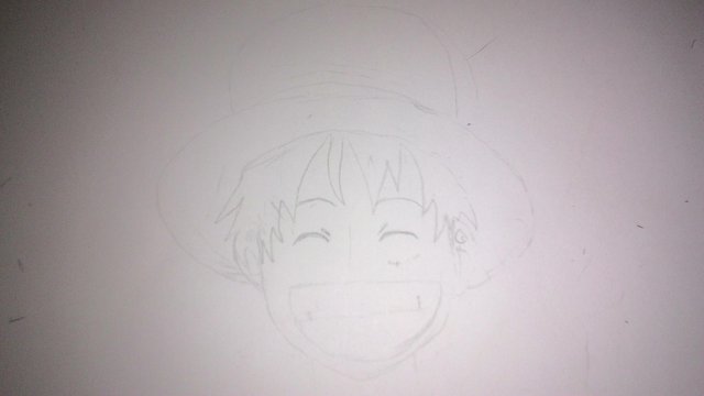 menggambar luffy