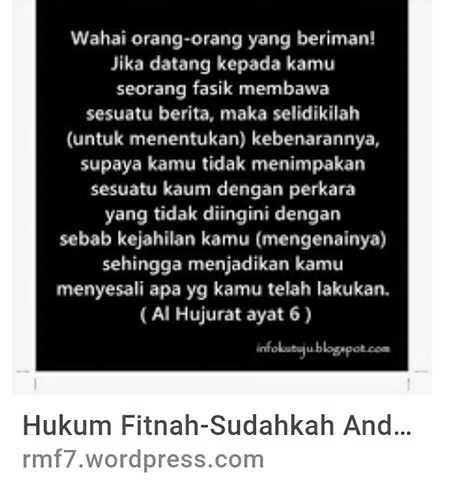 Fitnah Itu Sangat Keji Dan Kejam Slander Is Very Vicious