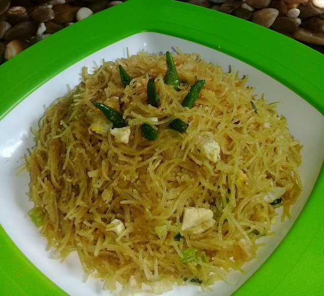 Recipe Fried Vermicelli With Egg Bihun Goreng Plus Telur Bilingual Steemit