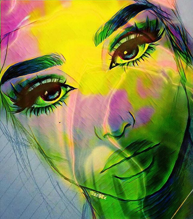 
Paint face image and color