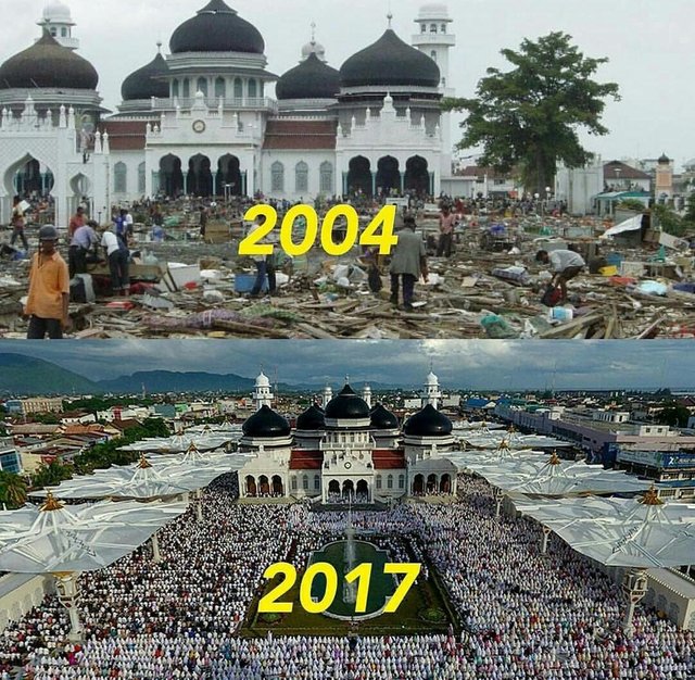 Before And After Tsunami Aceh Steemit