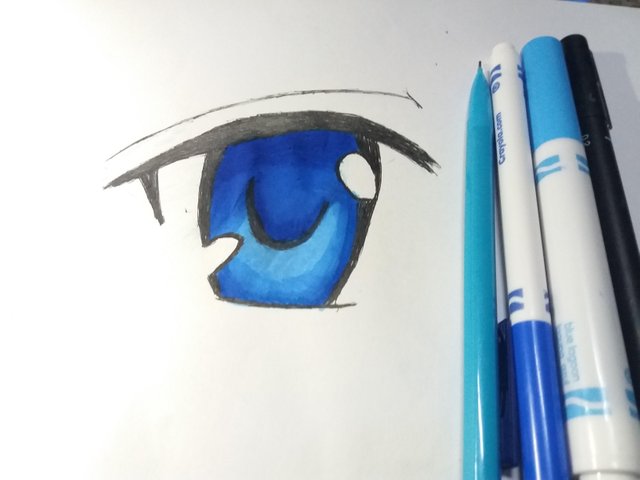 Anime eyes colored with marker — Steemit