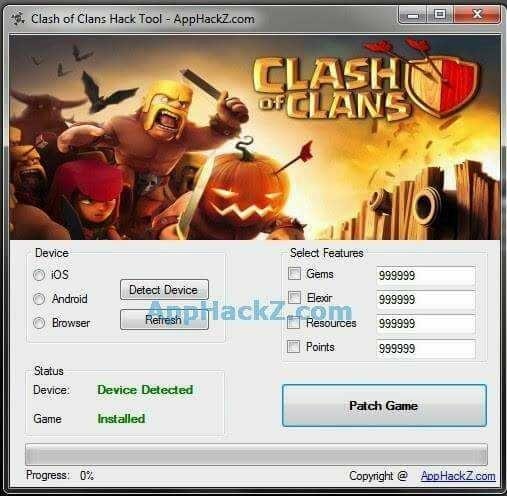 clash of clans hacked