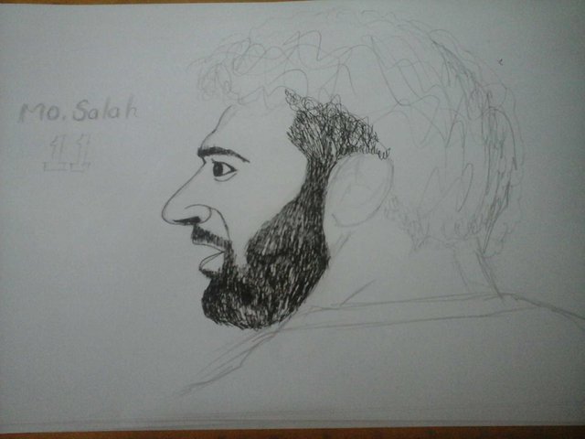 My Sketch Mo Salah Liverpool  Player Steemit