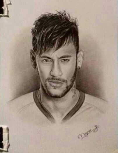 How to draw Neymar Jr step by step with pencil  Neymar desenho Desenho  realista Desenho de retrato