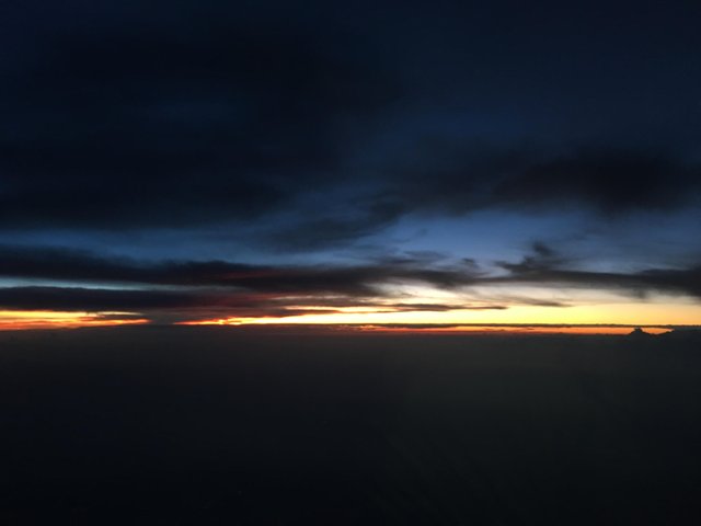 Sunset in the clouds