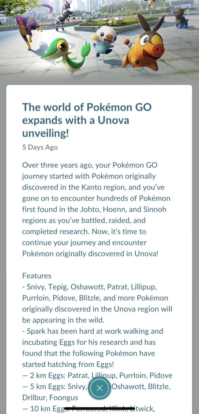 Pokémon Go Gen 5 - Todos os Pokémon disponíveis da região de Unova