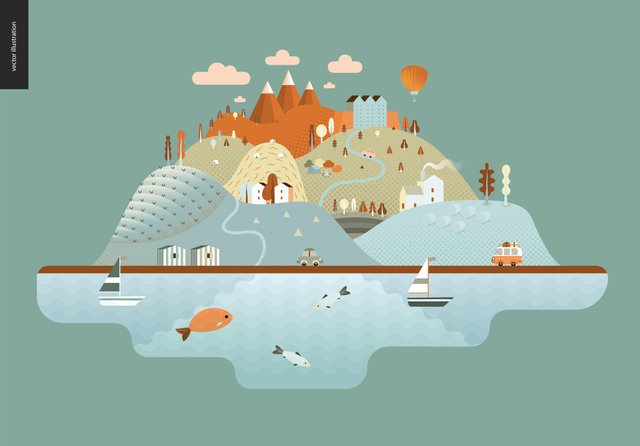 magic island series, microstock, Oksana Grivina, www.grivina.ru, vector illustration