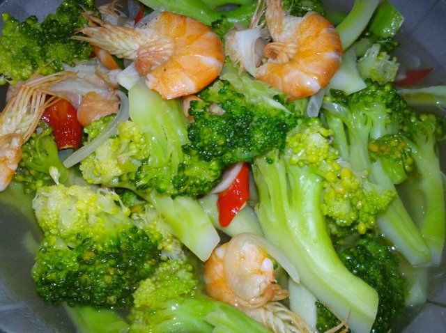 Recipes How To Make Shrimp Broccoli Saute Resep  Cara 