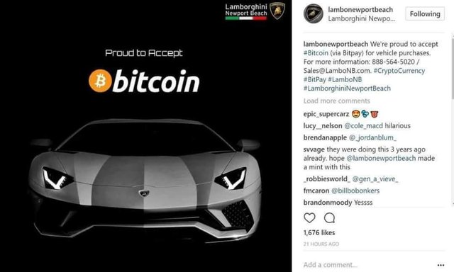 Lamborghini Now Accepting Bitcoin As Payment — Steemit