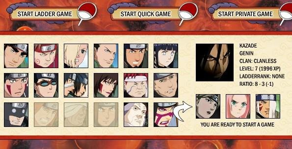 naruto arena level chart