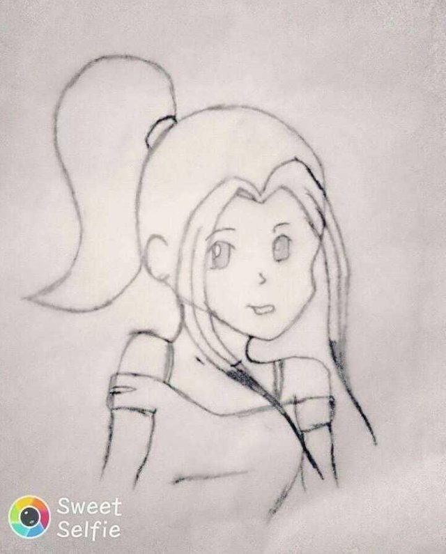 My Drawing Cute Girl Steemit