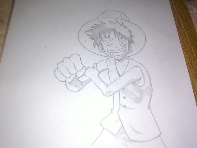 menggambar luffy