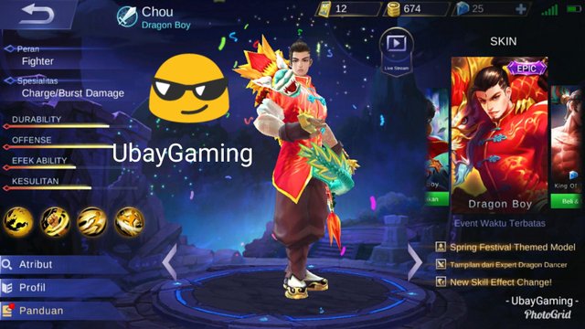 Your Brave Is Nothing Againts This Hero Chou Fighter Gameplay By Ubaygaming Mobile Legend Bang Bang 5 Steemit