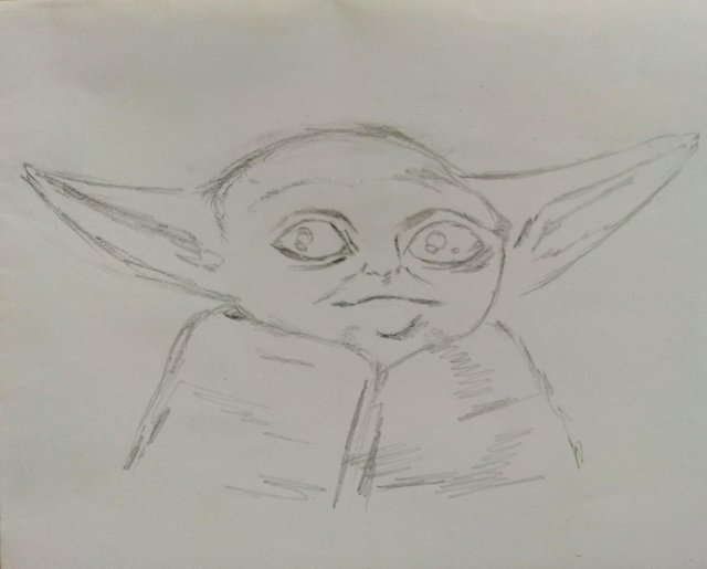 Baby Yoda Ink Drawing Steemit