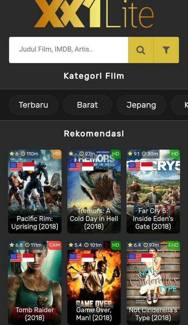 Download XX1 LITE APK, Aplikasi Nonton Film Terbaru Gratis