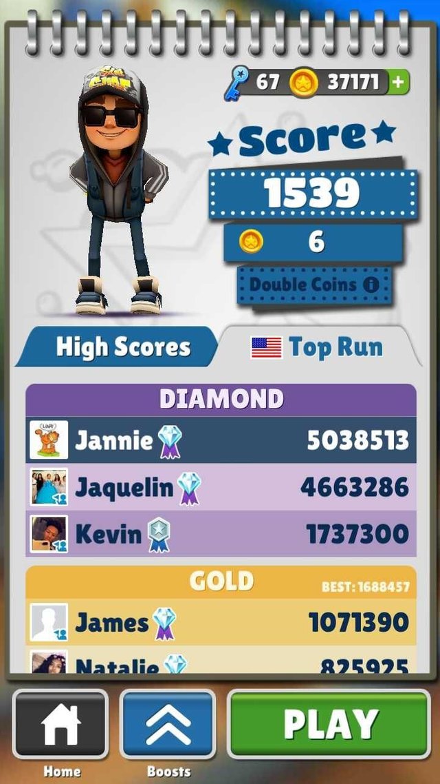 Subway Surfers, the best run score in the world 