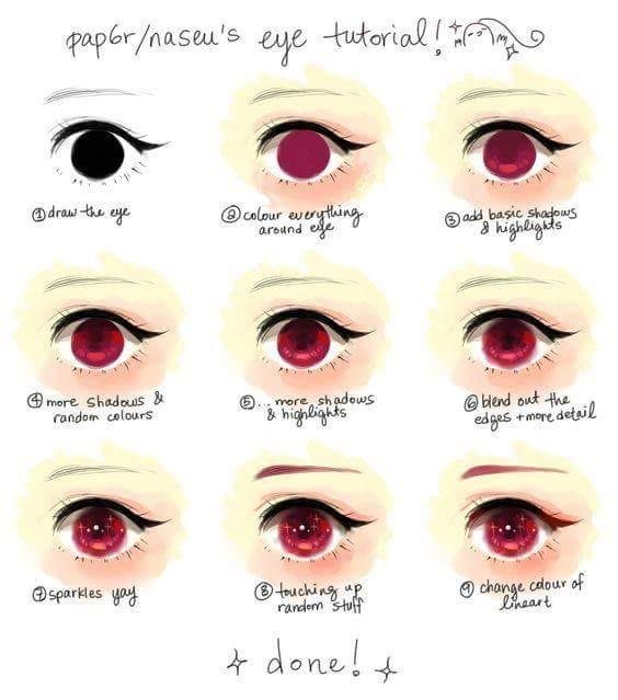 Tutorial] - How to color anime eye - step by step