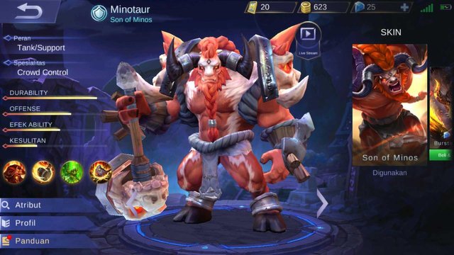 How I get my star in ranked with Minotaur Mobile Legend Bang Bang ...