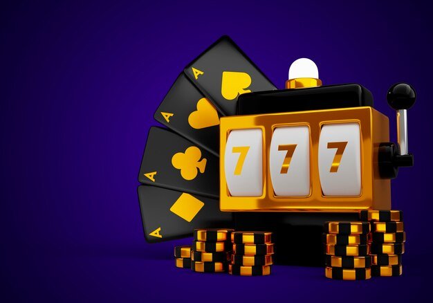 Free PSD 3d rendering of casino elements