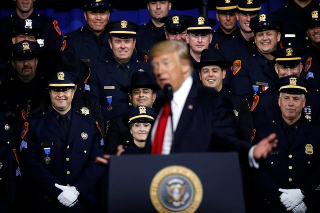 Trump and cops