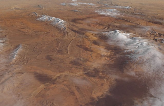 Nieve en el desierto de Sahara