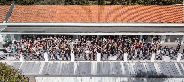 Group balcony drone shot, SF2, Lisbon, 2017. Taken by @timsaid