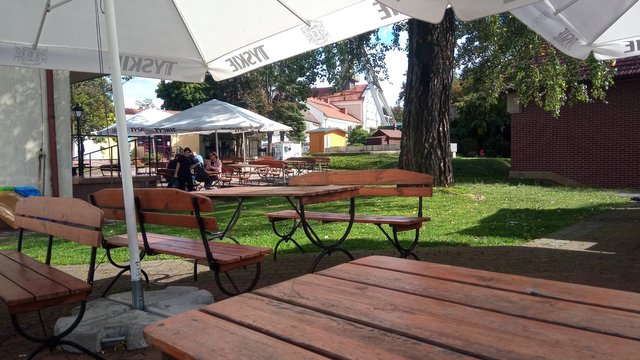 And this is the other side of the cafe, looking towards the meeting point for the tour