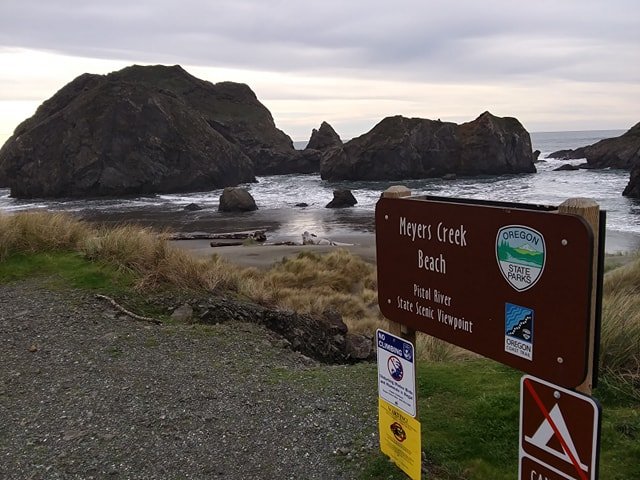 Meyers Beach off HWY 101 on the Pacific Coast, Oregon