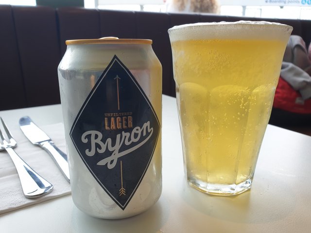 A beer with lunch