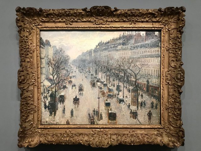 The Boulevard Montmartre on a Winter Morning, Camille Pissarro 1897