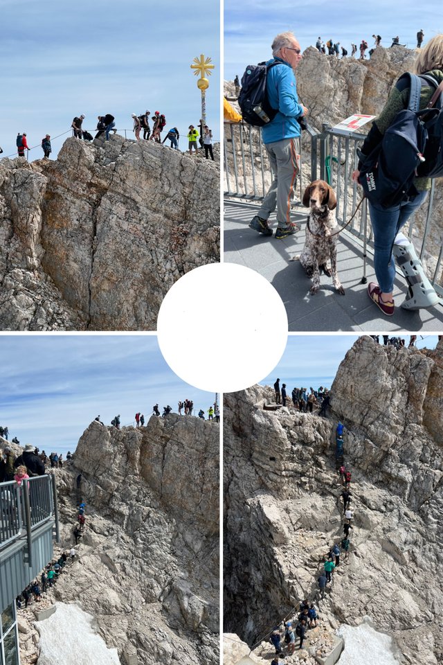 The gipfelkreuz summit cross at a height of 2962 meters